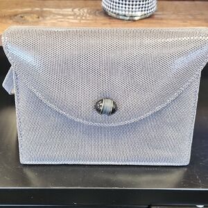 Michelle LaLonde New York Vintage Lambsuede Silver Metallica Mini Bag